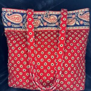 vera bradley. red Americana villager tote!!! rare!!!